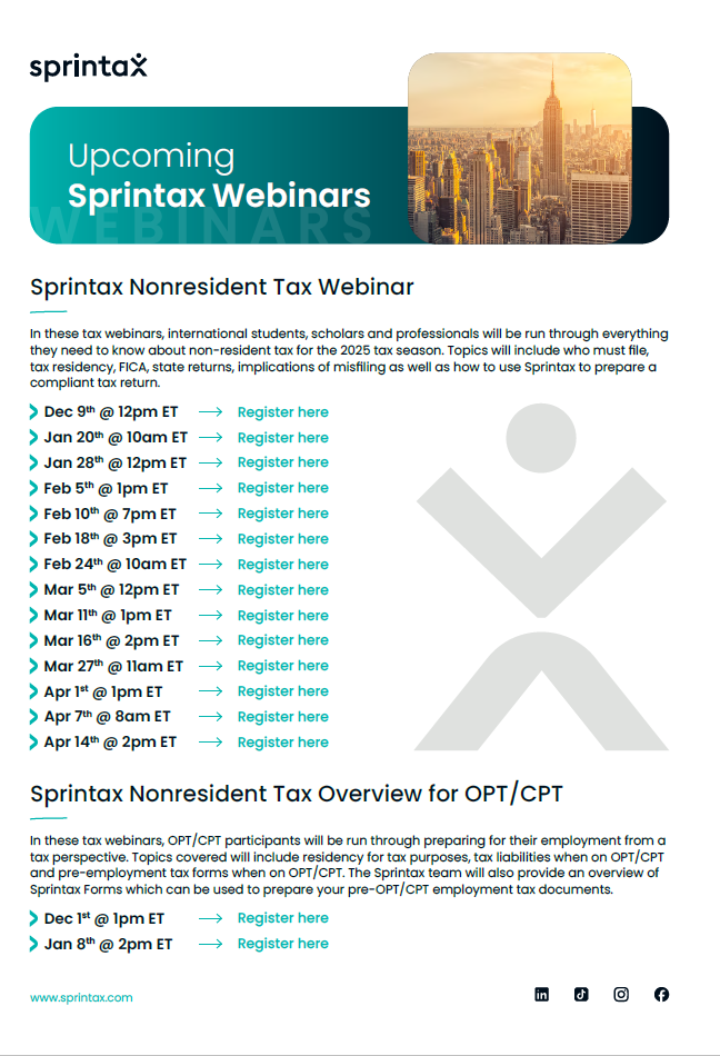 Sprintax Webinar