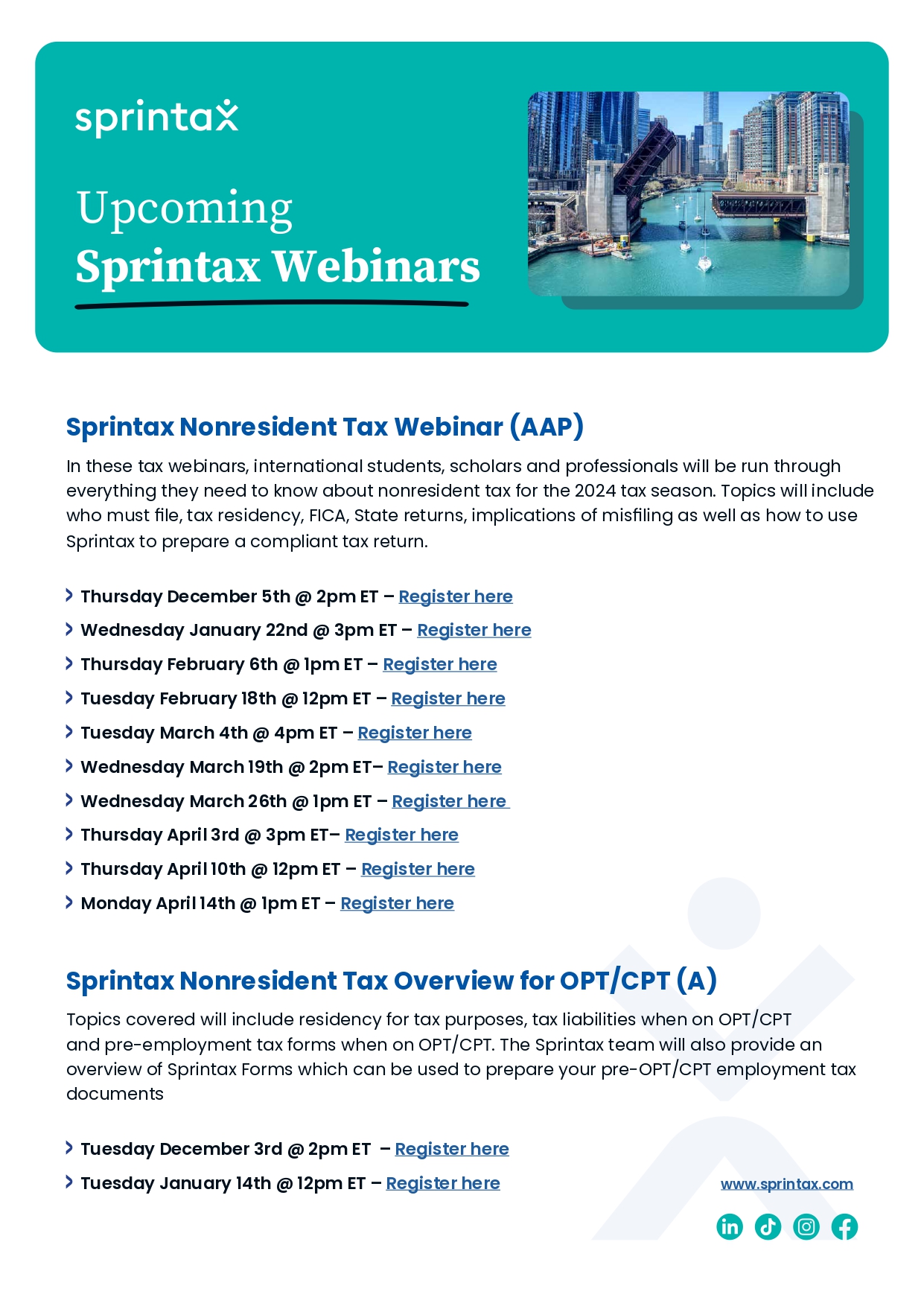 Sprintax Webinar